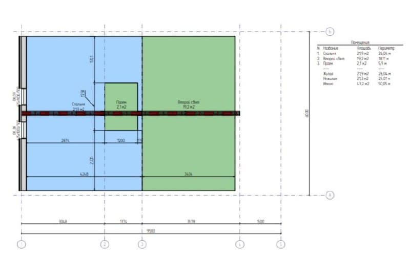 Барнхаус 6×9.5 — планировка 2
